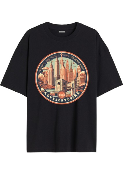 Karısık Tshirt Tasarımı Ön Baskılı T-Shirt Bisiklet Yaka Siyah Unisex Tişört KARISIK02