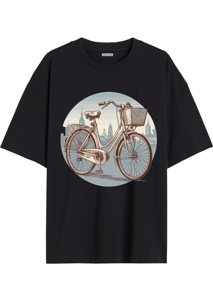 Karısık Tshirt Tasarımı Ön Baskılı T-Shirt Bisiklet Yaka Siyah Unisex Tişört KARISIK46