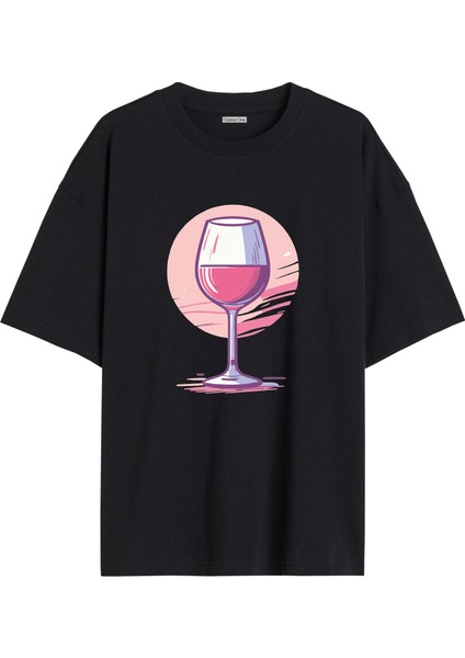 Karısık Tshirt Tasarımı Ön Baskılı T-Shirt Bisiklet Yaka Siyah Unisex Tişört KARISIK43