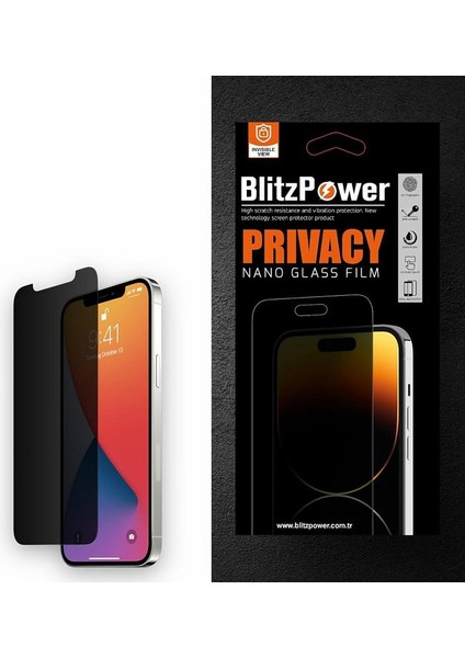 iPhone 12 Uyumlu Privacy Mat Hayalet Nano Ekran Koruyucu
