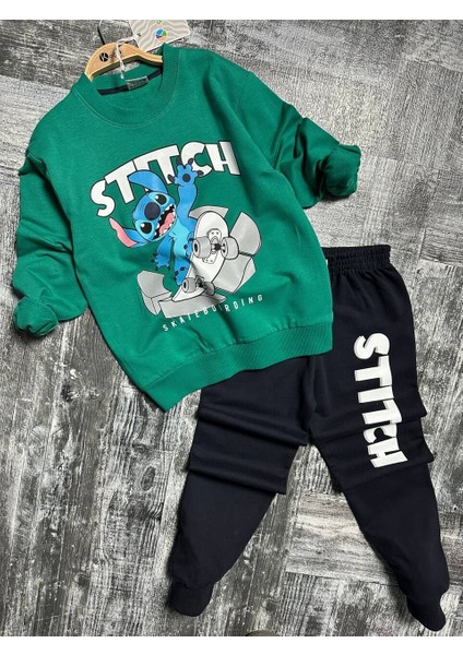 Stitch Desenli Efsane Takım Yeşil - 9-10