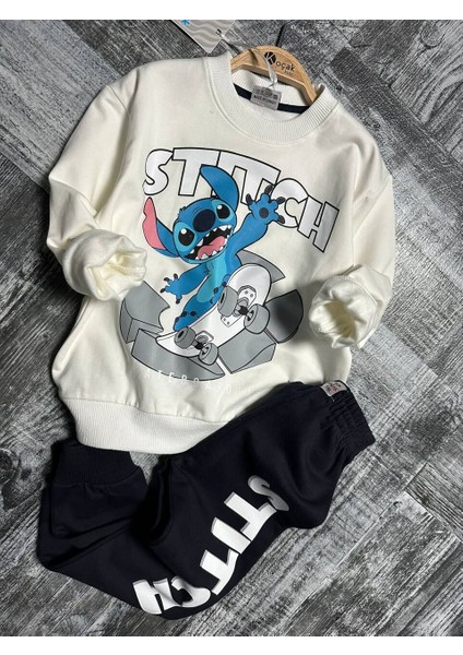 Stitch Desenli Efsane Takım Beyaz - 7-8