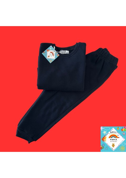 Basic 3 Iplik Şardonlu Unisex Koyu Lacivert Bebek Eşofman Takımı fiyatları