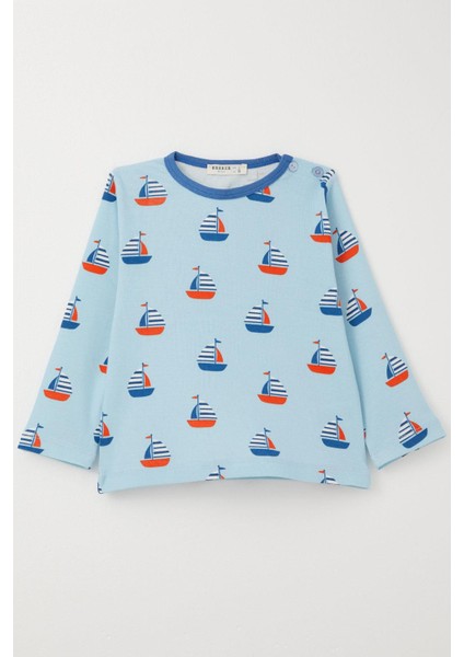 Erkek Çocuk Pijama Yelken Desenli 1-3 Yaş, Açık Mavi fiyatları