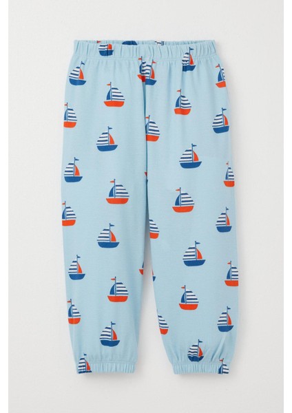 Erkek Çocuk Pijama Yelken Desenli 1-3 Yaş, Açık Mavi modelleri