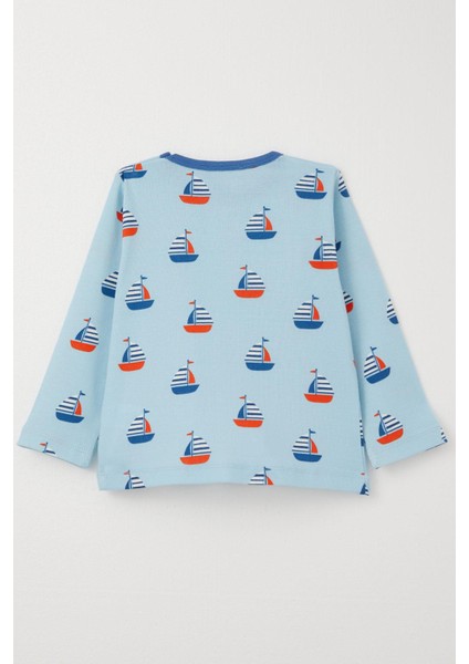 Erkek Çocuk Pijama Yelken Desenli 1-3 Yaş, Açık Mavi fırsatları