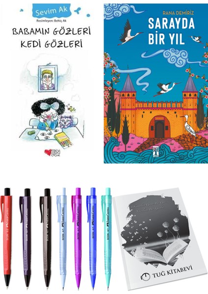 Sarayda Bir Yıl ve Babamın Gözleri Kedi Gözleri 2'li Set - Kalem