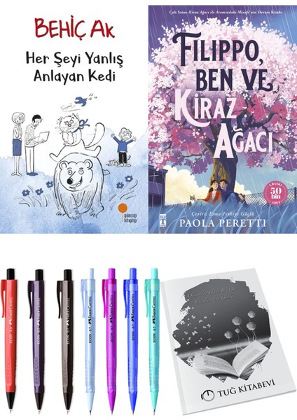 Filippo, Ben ve Kiraz Ağacı ve Her Şeyi Yanlış Anlayan Kedi 2'li Set - Kalem
