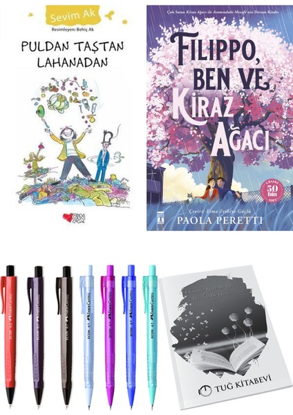 Filippo, Ben ve Kiraz Ağacı ve Puldan Taştan Lahanadan 2'li Set - Kalem