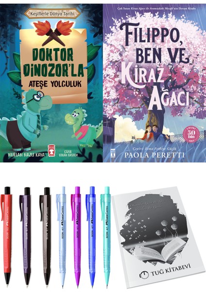 Filippo, Ben ve Kiraz Ağacı ve Doktor Dinozor'la Ateşe Yolculuk 2'li Set - Kalem