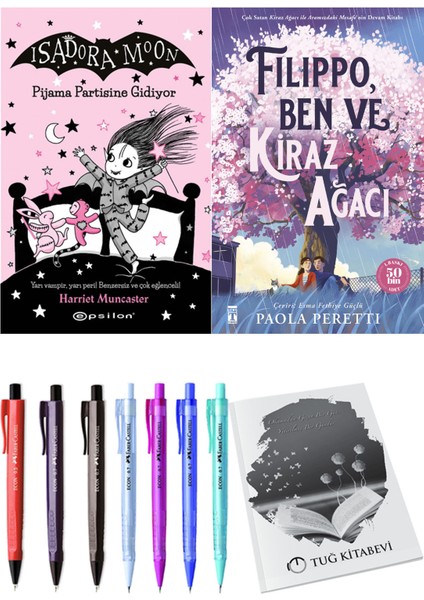 Filippo, Ben ve Kiraz Ağacı ve Isadora Moon 10 Pijama Partisine Gidiyor 2'li Set - Kalem