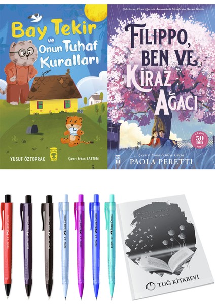 Filippo, Ben ve Kiraz Ağacı ve Bay Tekir ve Onun Tuhaf Kuralları 2'li Set - Kalem