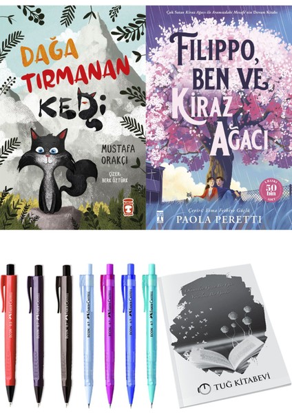 Filippo, Ben ve Kiraz Ağacı ve Dağa Tırmanan Kedi 2'li Set - Kalem