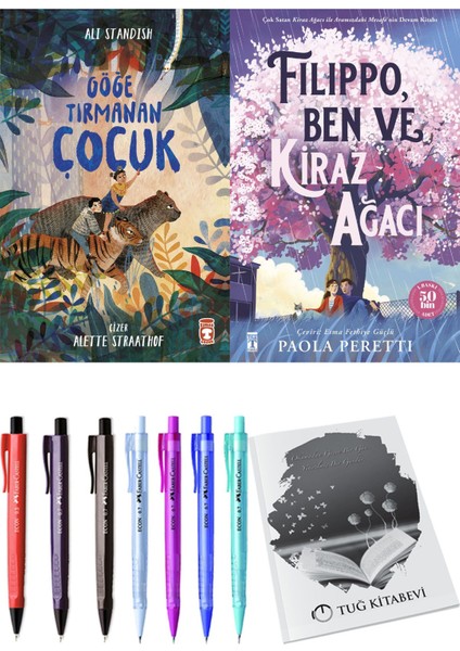 Filippo, Ben ve Kiraz Ağacı ve Göğe Tırmanan Çocuk 2'li Set - Kalem