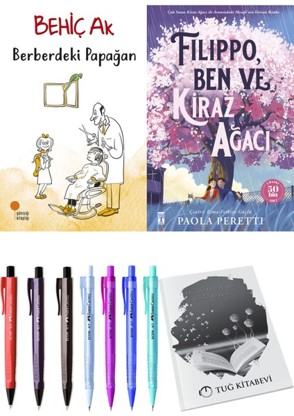 Filippo, Ben ve Kiraz Ağacı ve Berberdeki Papağan 2'li Set - Kalem