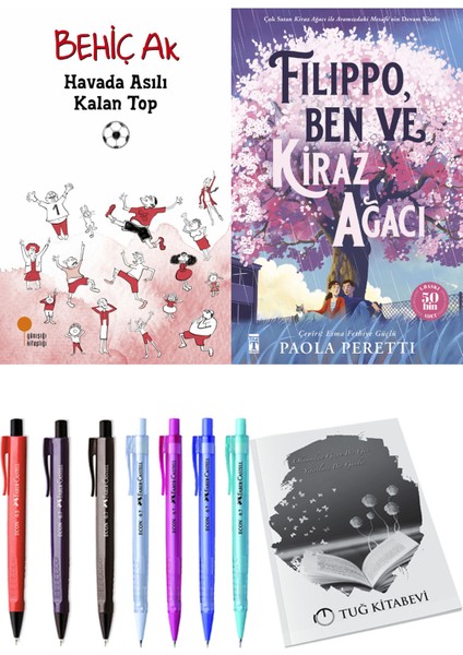 Filippo, Ben ve Kiraz Ağacı ve Havada Asılı Kalan Top 2'li Set - Kalem