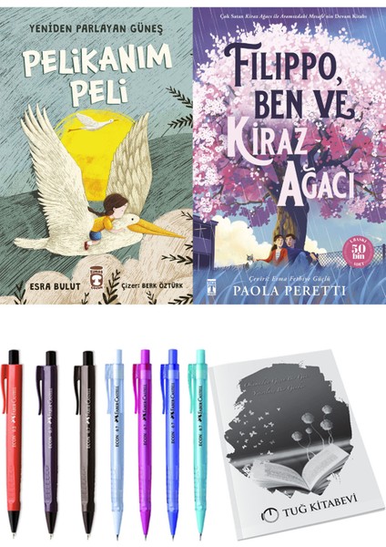 Filippo, Ben ve Kiraz Ağacı ve Yeniden Parlayan Güneş Pelikanım Peli 2'li Set - Kalem