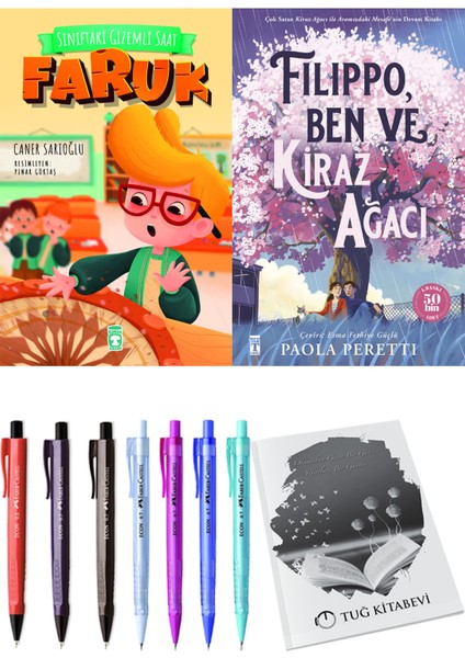 Filippo, Ben ve Kiraz Ağacı ve Sınıftaki Gizemli Saat Faruk 2'li Set - Kalem