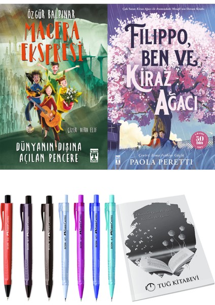 Filippo, Ben ve Kiraz Ağacı ve Gelecek Ekspresi Dünyanın Dışına Açılan Pencere 2'li Set - Kalem