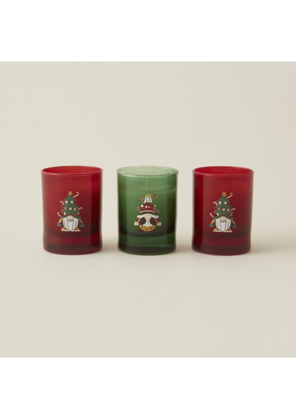 New Year Yılbaşı Gnome Village 3'lü Kokulu Mum Seti fiyatları