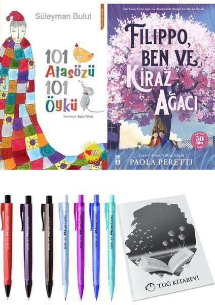 Filippo, Ben ve Kiraz Ağacı ve 101 Atasözü 101 Öykü Süleyman Bulut 2'li Set - Kalem