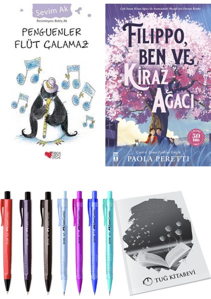 Filippo, Ben ve Kiraz Ağacı ve Penguenler Flüt Çalamaz 2'li Set - Kalem