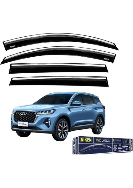 Chery Tiggo 7 - 7 Pro Krom Çıtalı Cam Rüzgarlığı 2020-