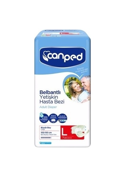 Hasta Bezi Yetişkin Bel Bantlı Polietilen L-Large Büyük Boy 42 Adet (6pk*7) fiyatları