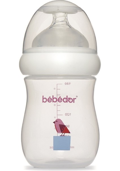 Desenli Geniş Ağızlı Pp Biberon 180ML (KOD:97322) - Mor