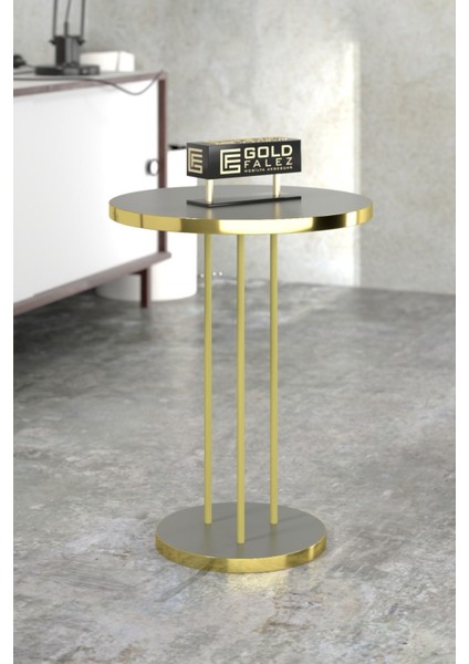 Zigon Sehpa Terra Gold Ceviz Antrasit TRR01