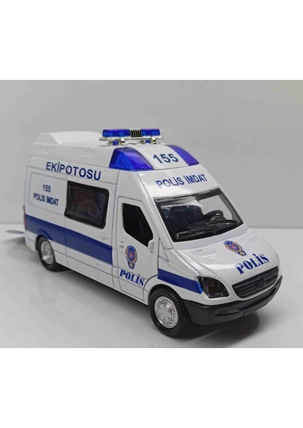 Mercedes Benz Sprinter Sesli Işıklı Metal Kapılar Açılır. Polis