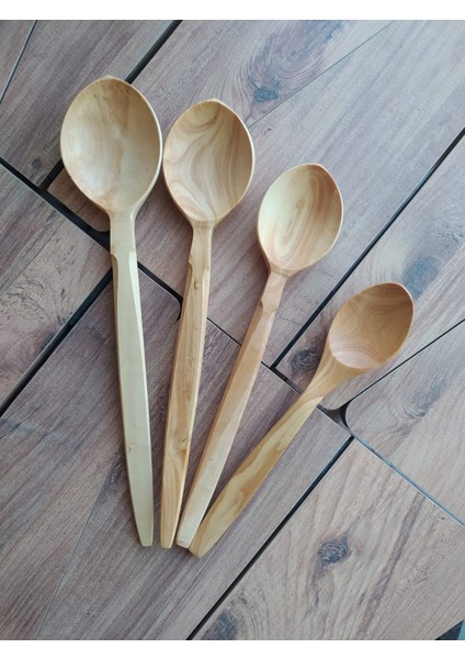 Trabzon Bölgesi El Yapımı Hakiki Şimşir Kaşığı 4'lü