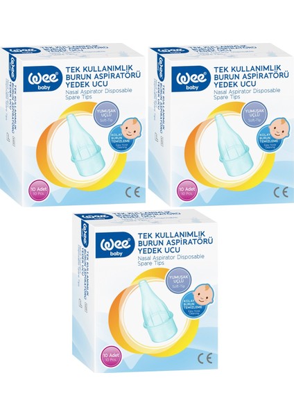 Burun Aspiratörü Nasal Yedek Ucu 30 Adet (3pk*10)