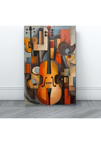 Kanvas Çello Modern Tablo Dijital Hd Baskı Kanvas Tablo Müzik Aleti Müzik Sanat Temalı Duvar Tablosu