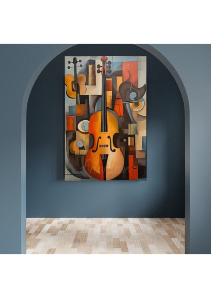 Kanvas Çello Modern Tablo Dijital Hd Baskı Kanvas Tablo Müzik Aleti Müzik Sanat Temalı Duvar Tablosu