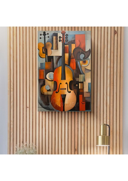 Kanvas Çello Modern Tablo Dijital Hd Baskı Kanvas Tablo Müzik Aleti Müzik Sanat Temalı Duvar Tablosu