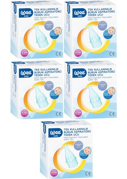 Burun Aspiratörü Nasal Yedek Ucu 50 Adet (5pk*10)