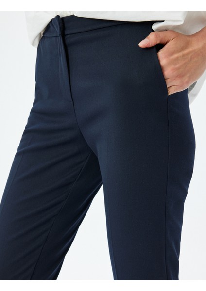 Cepli Yüksek Bel Cigarette Kumaş Pantolon indirimleri