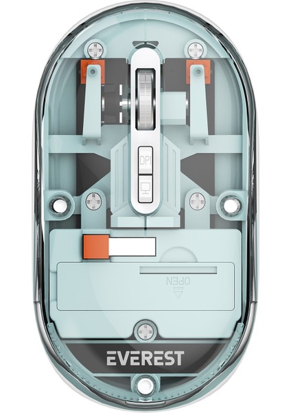 SM-BT29 Glassy Mavi Transparan 2in1 Bluetooth ve 2.4ghz Kablosuz Mouse