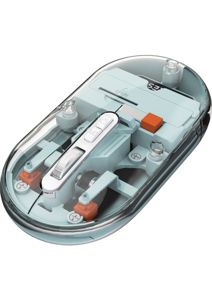 SM-BT29 Glassy Mavi Transparan 2in1 Bluetooth ve 2.4ghz Kablosuz Mouse