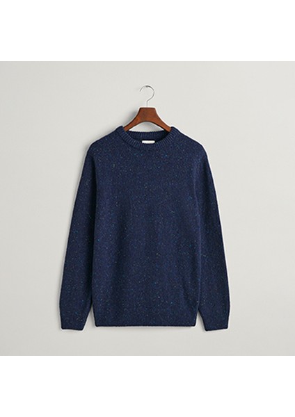 Erkek Lacivert Regular Fit Bisiklet Yaka Kazak