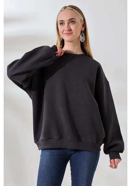 Kadın 3 Iplik Şardonlu Oversize Sweatshirt fiyatları