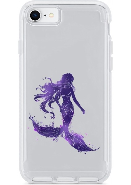 Apple Iphone 8 Uyumlu Denizkızı Figürü Desenli Silikon Kılıf