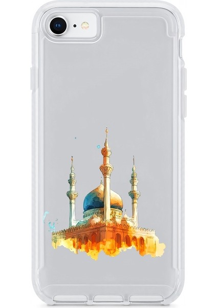 Apple Iphone 8 Uyumlu Camii Silüeti Desenli Silikon Kılıf