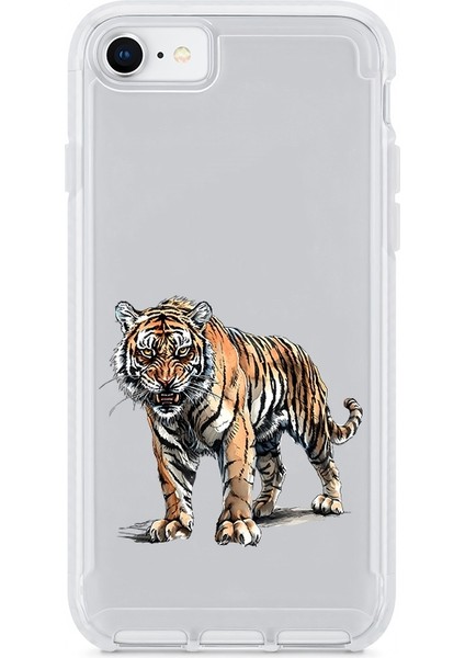 Apple Iphone Se 2022 Uyumlu Asil Kaplan Desenli Silikon Kılıf