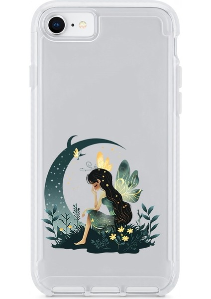 Apple Iphone Se 2022 Uyumlu Ay Perisi Desenli Silikon Kılıf