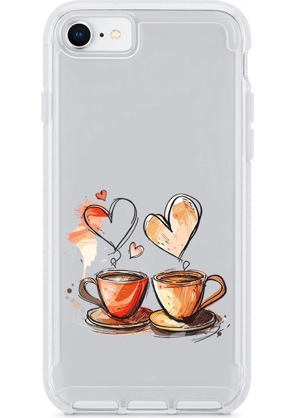Apple Iphone 6 Uyumlu Kahve Aşkı Desenli Silikon Kılıf