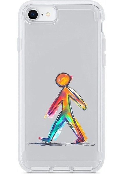 Apple Iphone 6 Uyumlu Renkli Insan Desenli Silikon Kılıf