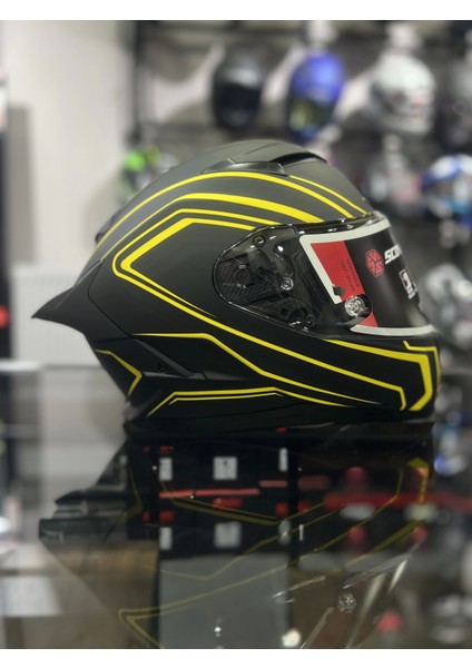 871 Flash Sarı Siyah Kapalı Kask