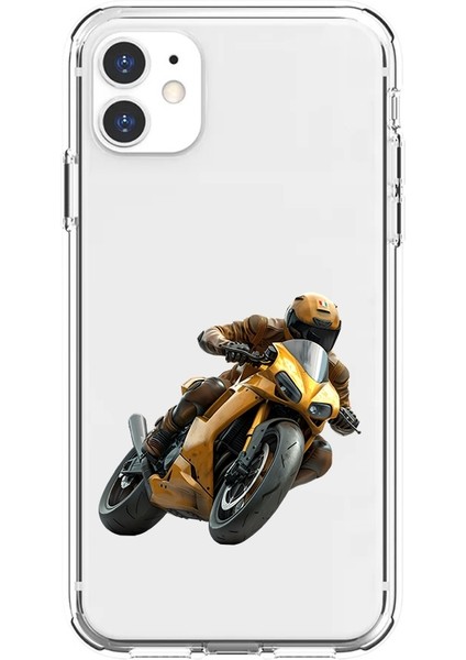 Apple Iphone 11 Uyumlu Hızlı Motosiklet Desenli Silikon Kılıf